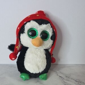 Ty Stuffed Penguin with Red Hat